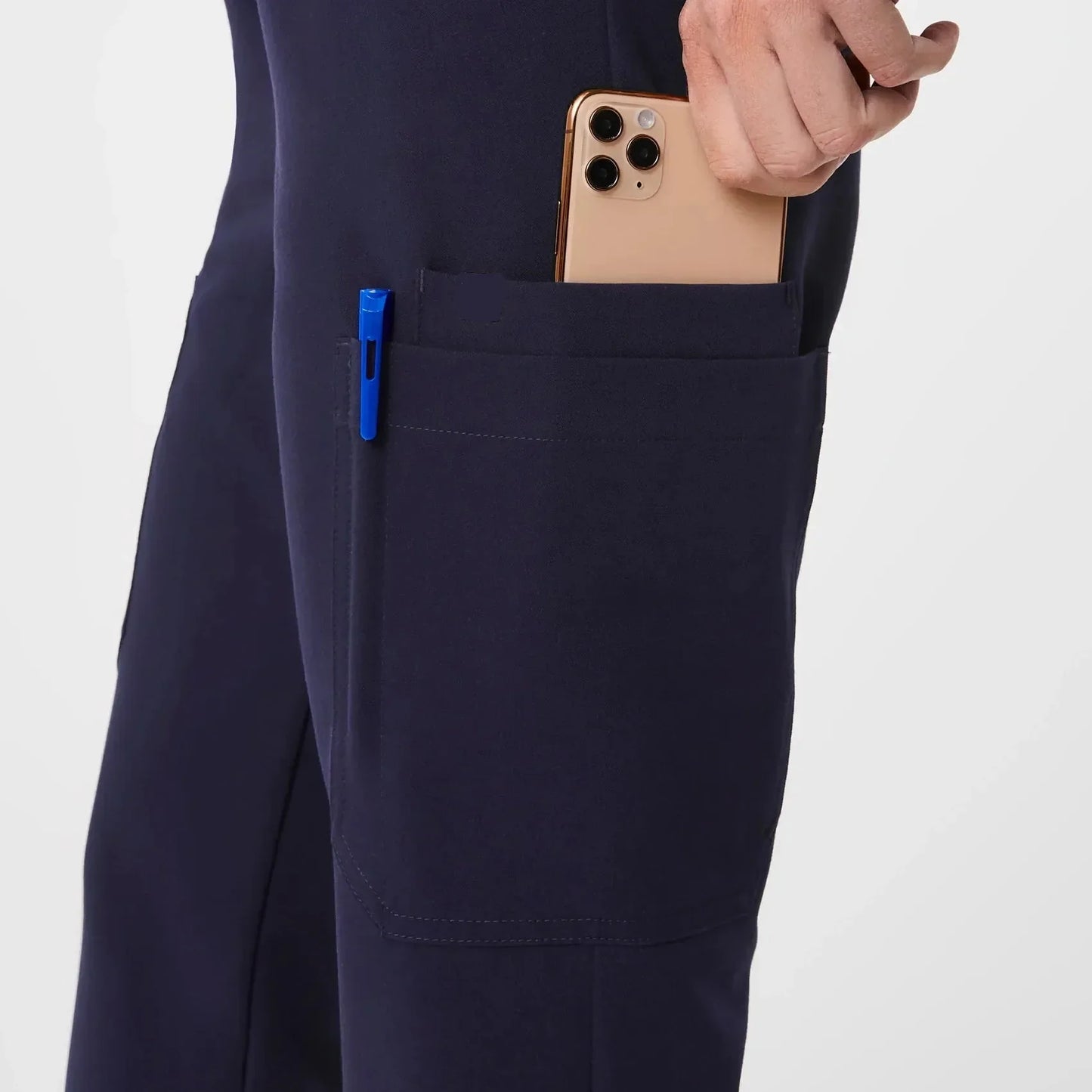 Women's High Waisted Uman Relaxed Jogger Scrub Pants - Navy