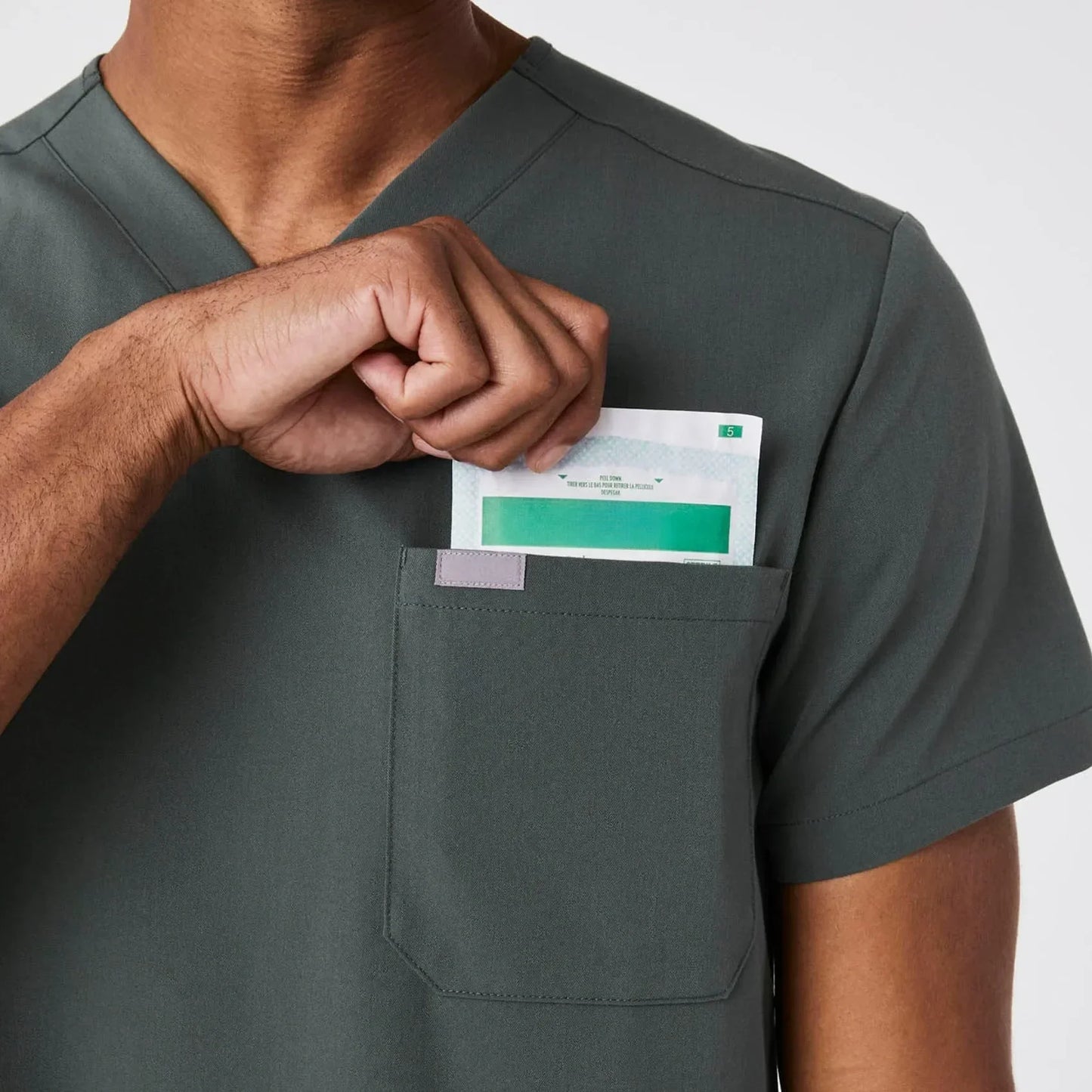 Men's Three-Pocket Scrub Top - Bonsai