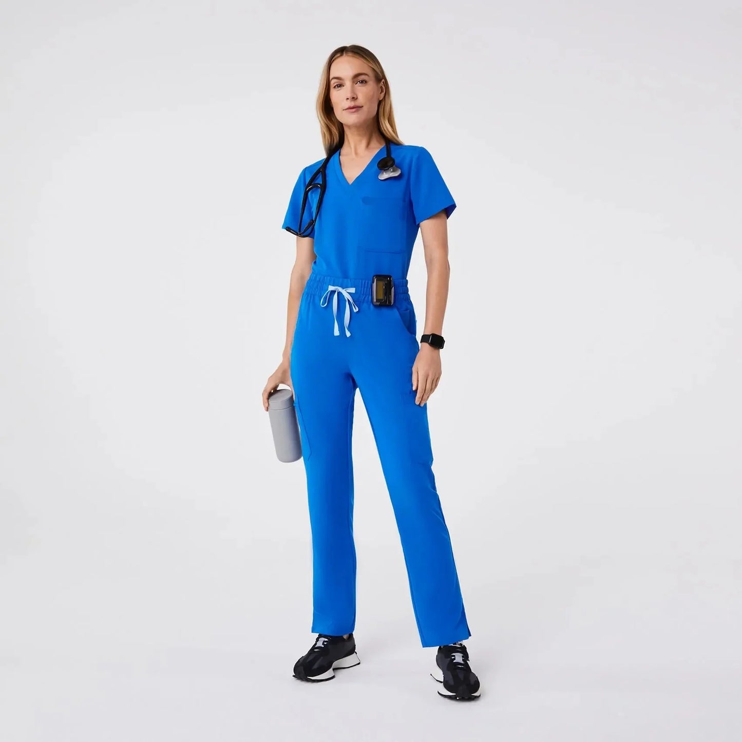 Women's High Waisted  Scrub Pants - Royal Blue