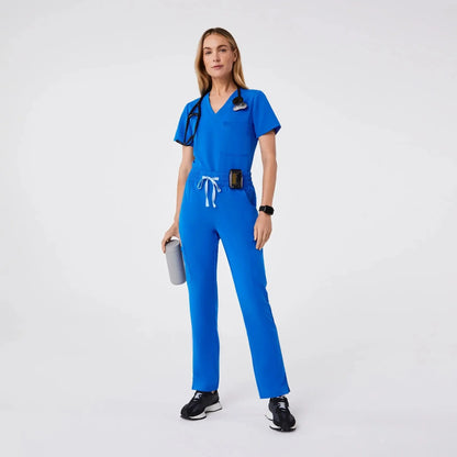 Women's High Waisted  Scrub Pants - Royal Blue