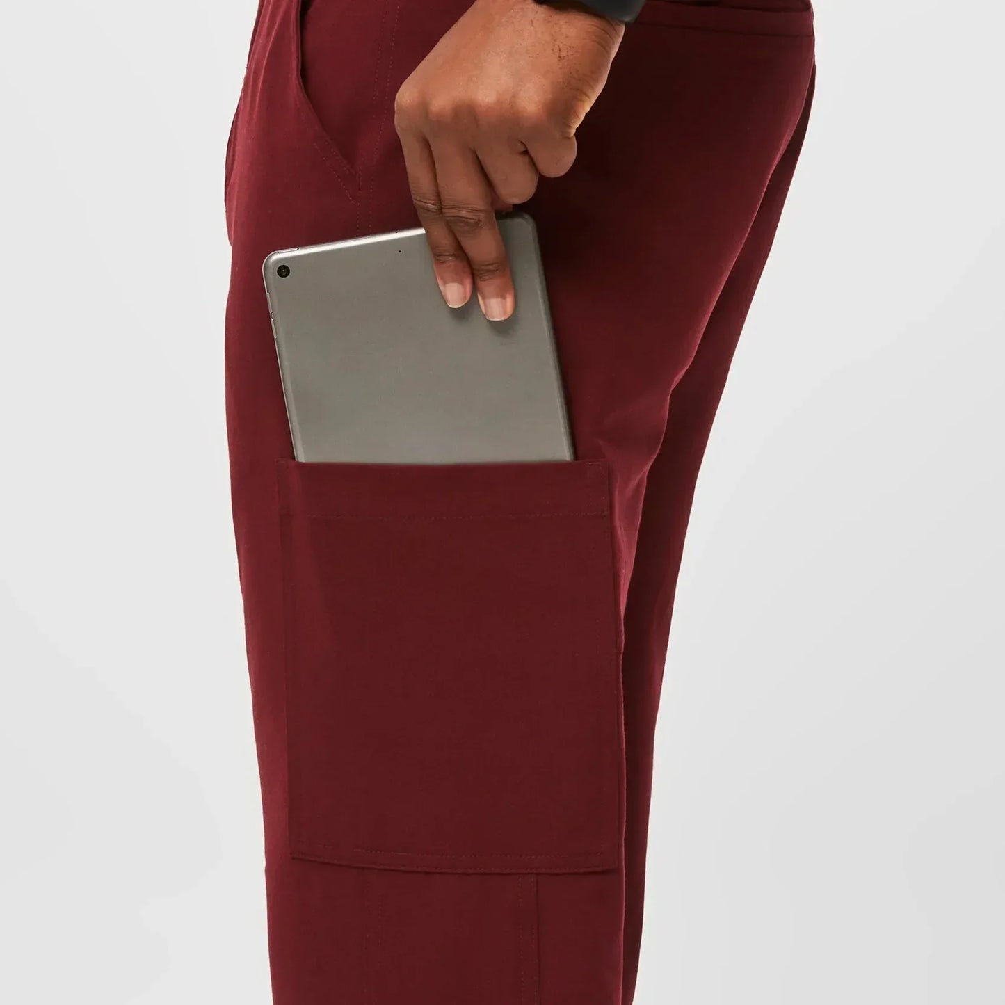 Men's Cargo Scrub Pants - Burgundy