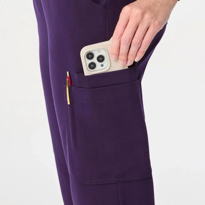 Women's High Waisted  Relaxed Jogger Scrub Pants - Purple Jam