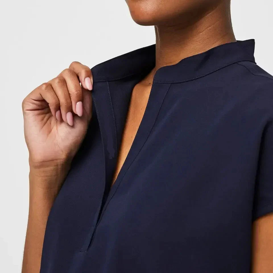 Women's  Oversized Scrub Top - Navy