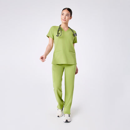 Women's Three-Pocket Scrub Top – Matcha