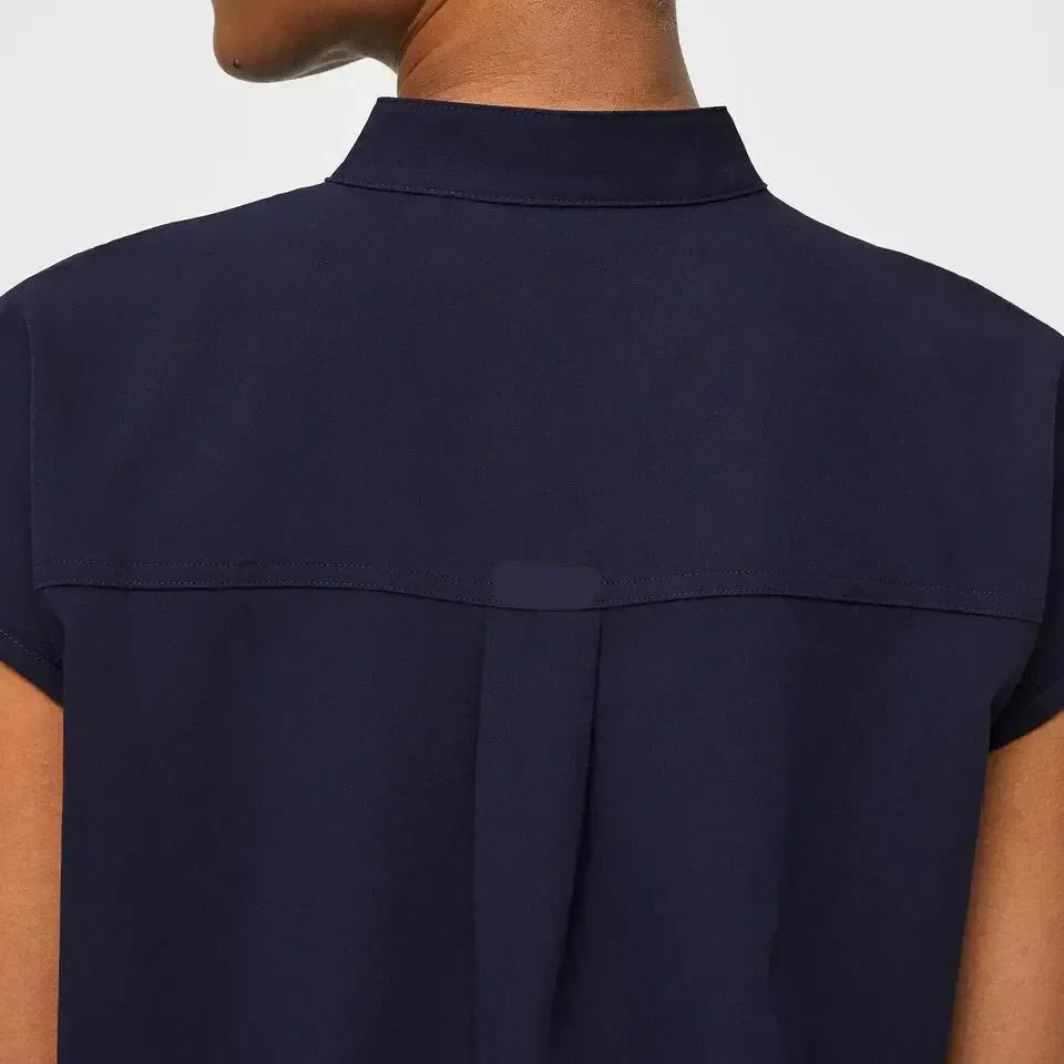 Women's  Oversized Scrub Top - Navy