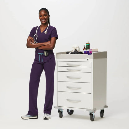 Women's Cargo Scrub Pants - Purple Jam