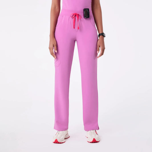 Women's Cargo Scrub Pants- Pink Cloud