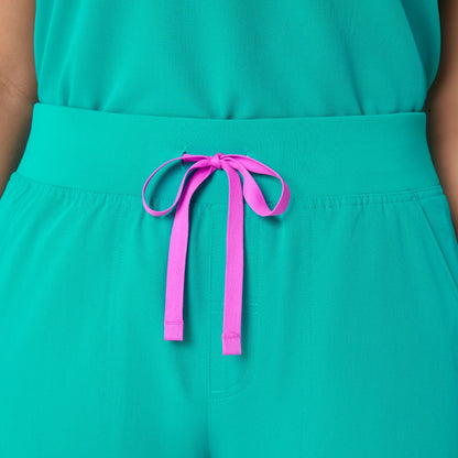 High Waisted Isabel Wide Leg Scrub Pants-Lagoon