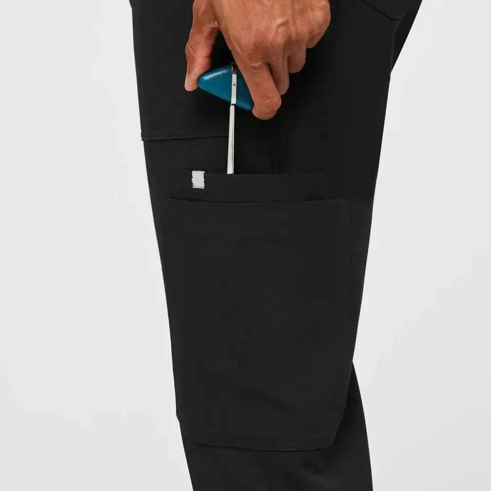 Men's Cargo Scrub Pants - Black