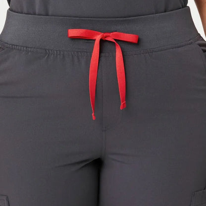 Women's High Waisted Skinny Scrub Pants - Charcoal