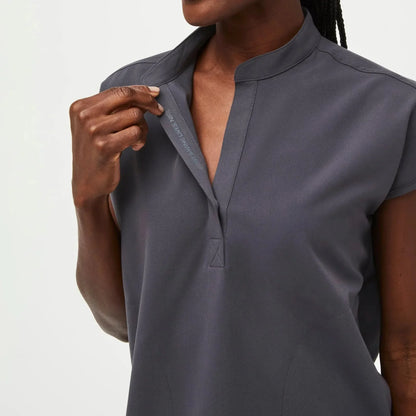 Women's Oversized Scrub Top - Charcoal