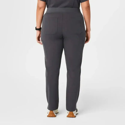 Women's High Waisted Skinny Scrub Pants - Charcoal