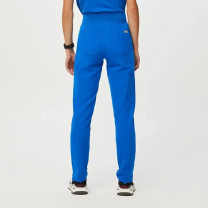 Women's High Waisted Skinny Scrub Pants - Royal Blue
