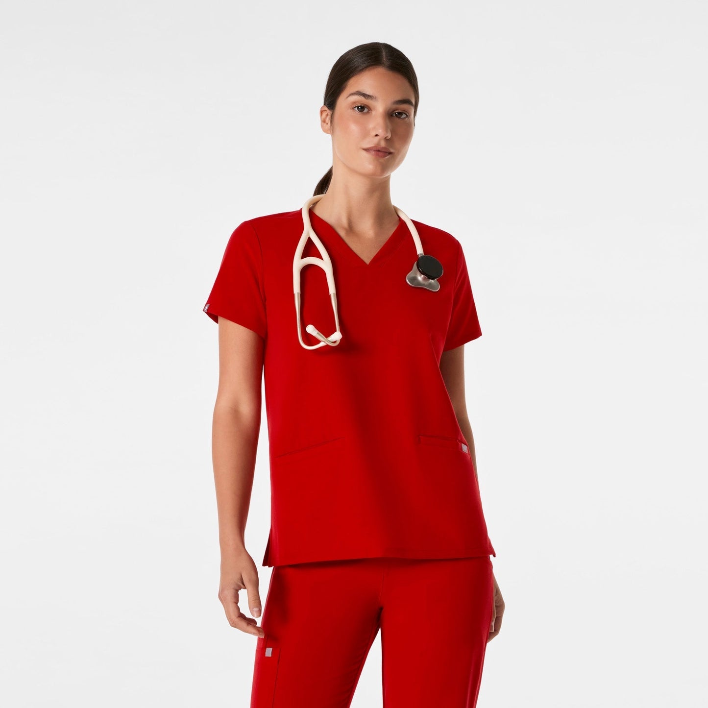 Women's Cargo Scrub Pants-Winning Red