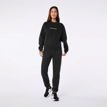 Women's Off-Shift Logo Crewneck Sweatshirt - Black