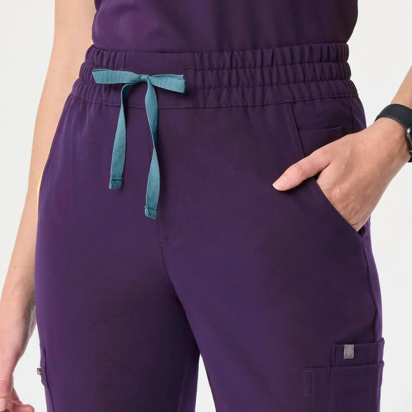 Women's High Waisted Dowa Scrub Pants - Purple Jam
