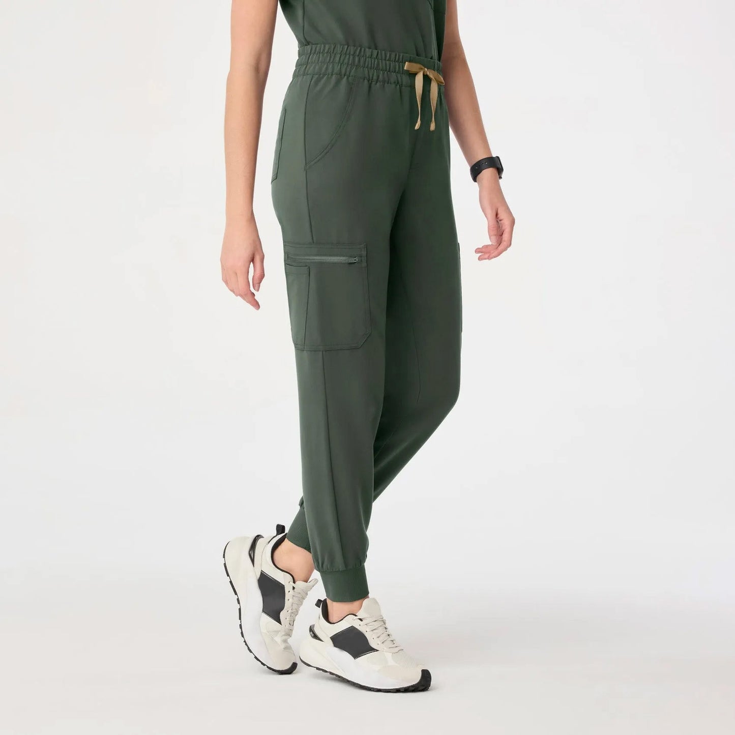 Women's High Waisted Relaxed Jogger Scrub Pants - Moss