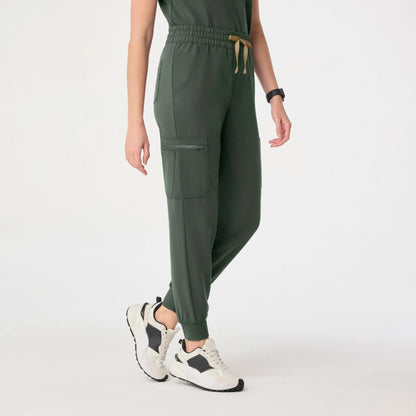 Women's High Waisted Relaxed Jogger Scrub Pants - Moss