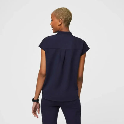 Women's  Oversized Scrub Top - Navy