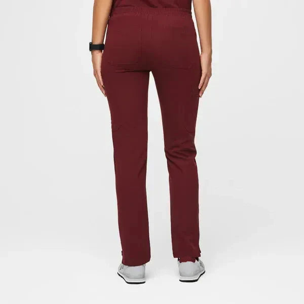 Women's  Skinny Scrub Pants- Burgundy