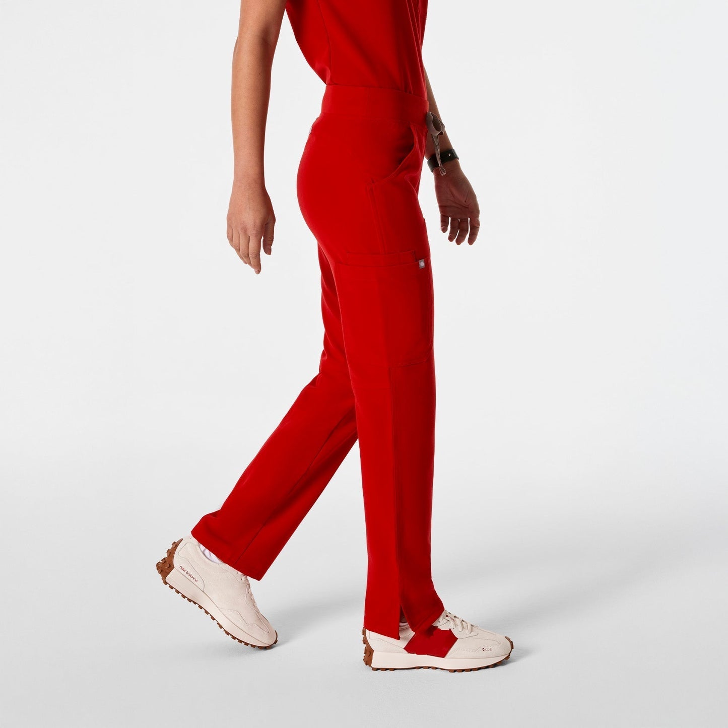 Women's Cargo Scrub Pants-Winning Red