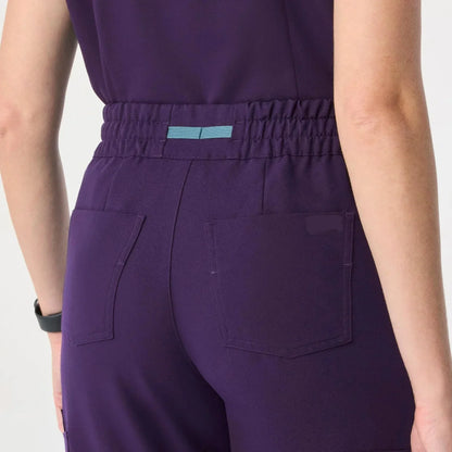 Women's High Waisted  Relaxed Jogger Scrub Pants - Purple Jam