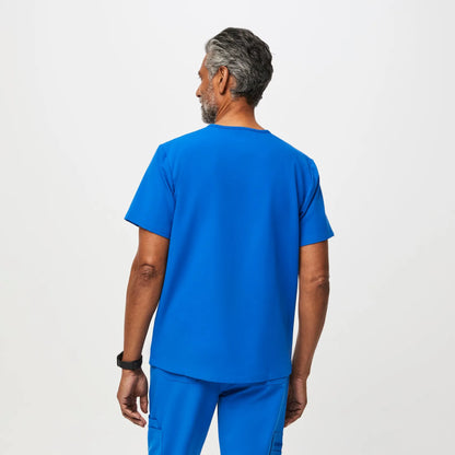 Men's Three-Pocket Scrub Top - Royal Blue