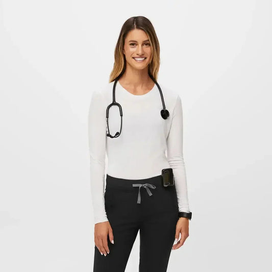 Women's Supersoft Longsleeve Underscrub - White