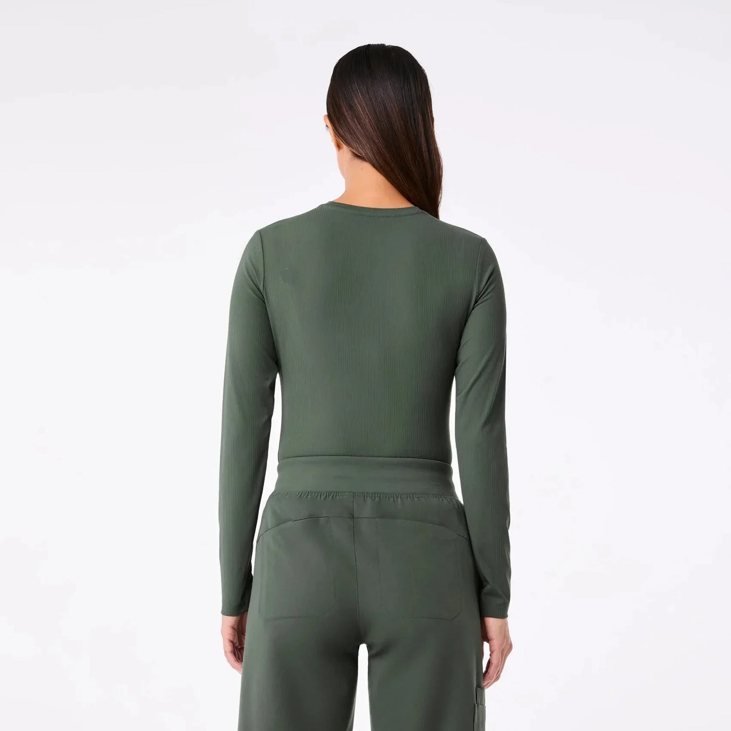 Women's Ribbed Longsleeve Underscrub - Moss