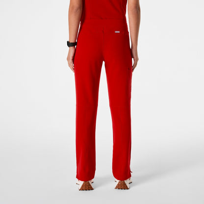 Women's Cargo Scrub Pants-Winning Red
