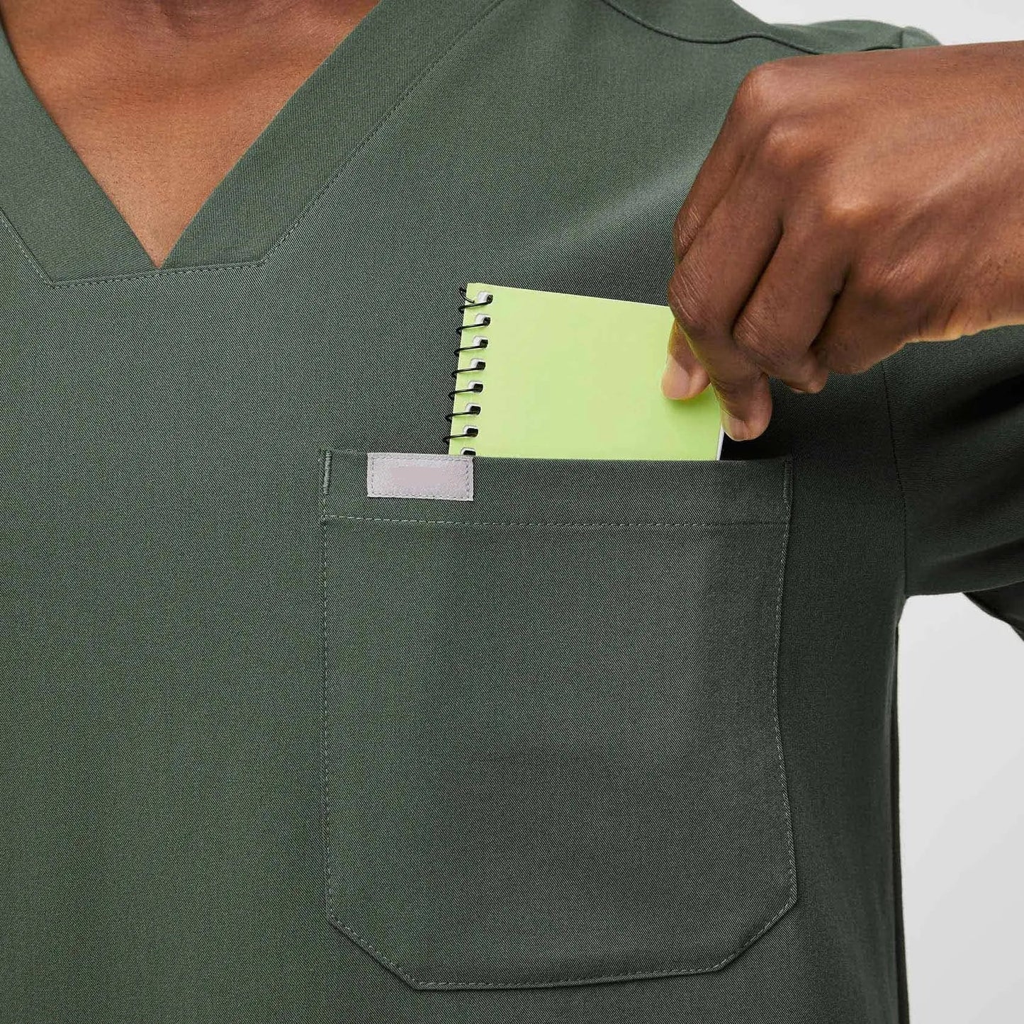 Men's Chisec Three-Pocket Scrub Top  - Moss