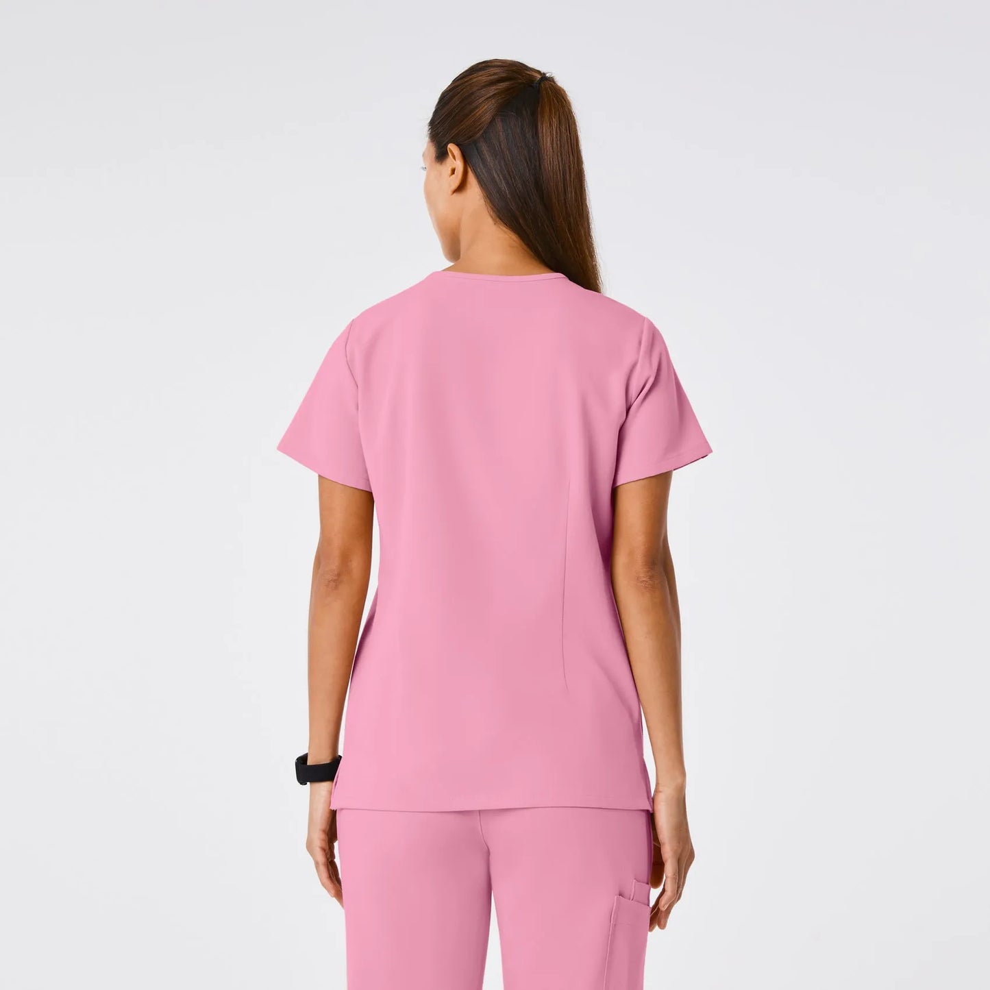 Women's Casma Three-Pocket Scrub Top - Chalk Pink