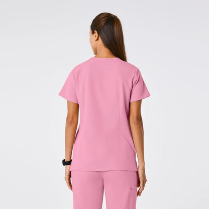 Women's Casma Three-Pocket Scrub Top - Chalk Pink