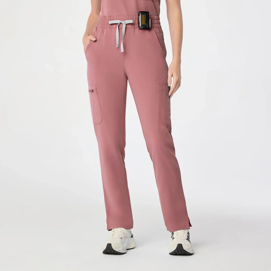 Women's High Waisted Scrub Pants - Mauve