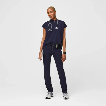 Women's  Oversized Scrub Top - Navy