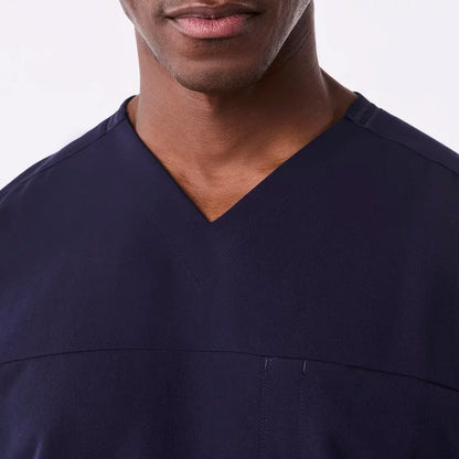 Men's V-Neck Scrub Top - Navy