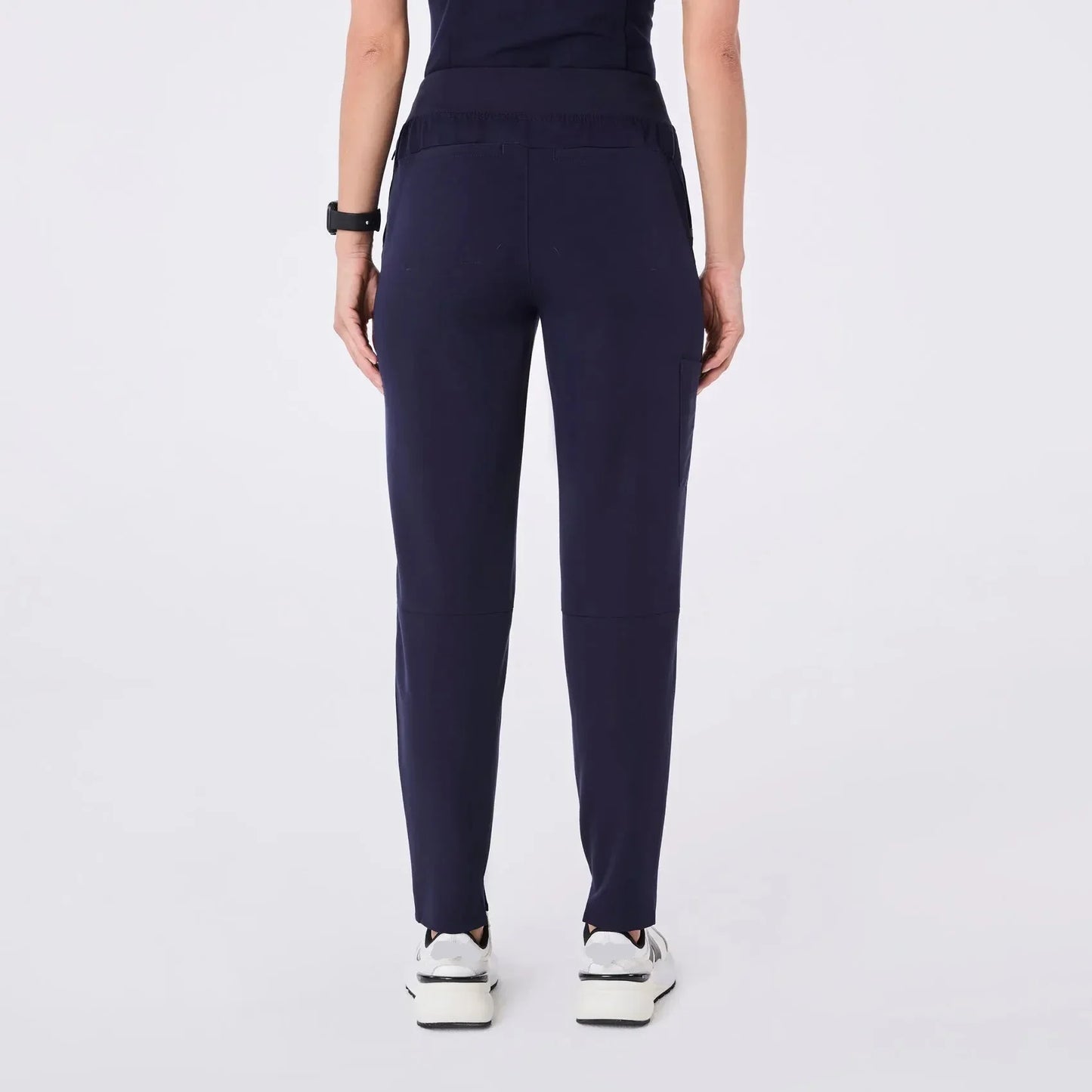 Women's High Waisted Skinny Tapered Scrub Pants - Navy