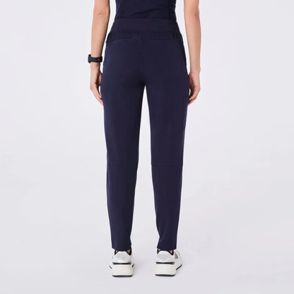 Women's High Waisted Skinny Tapered Scrub Pants - Navy
