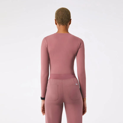 Women's Ribbed Longsleeve Underscrub - Mauve