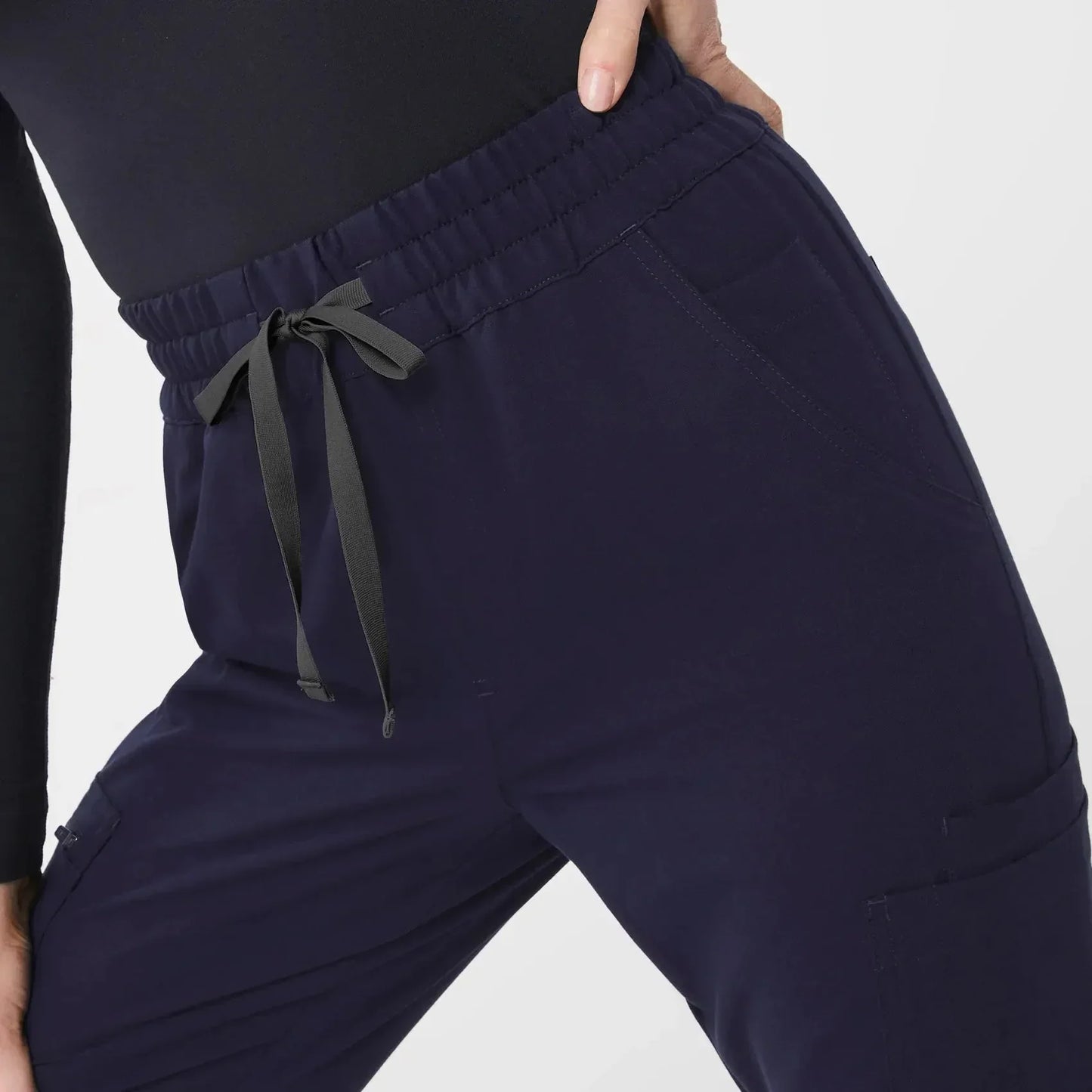 Women's High Waisted Uman Relaxed Jogger Scrub Pants - Navy