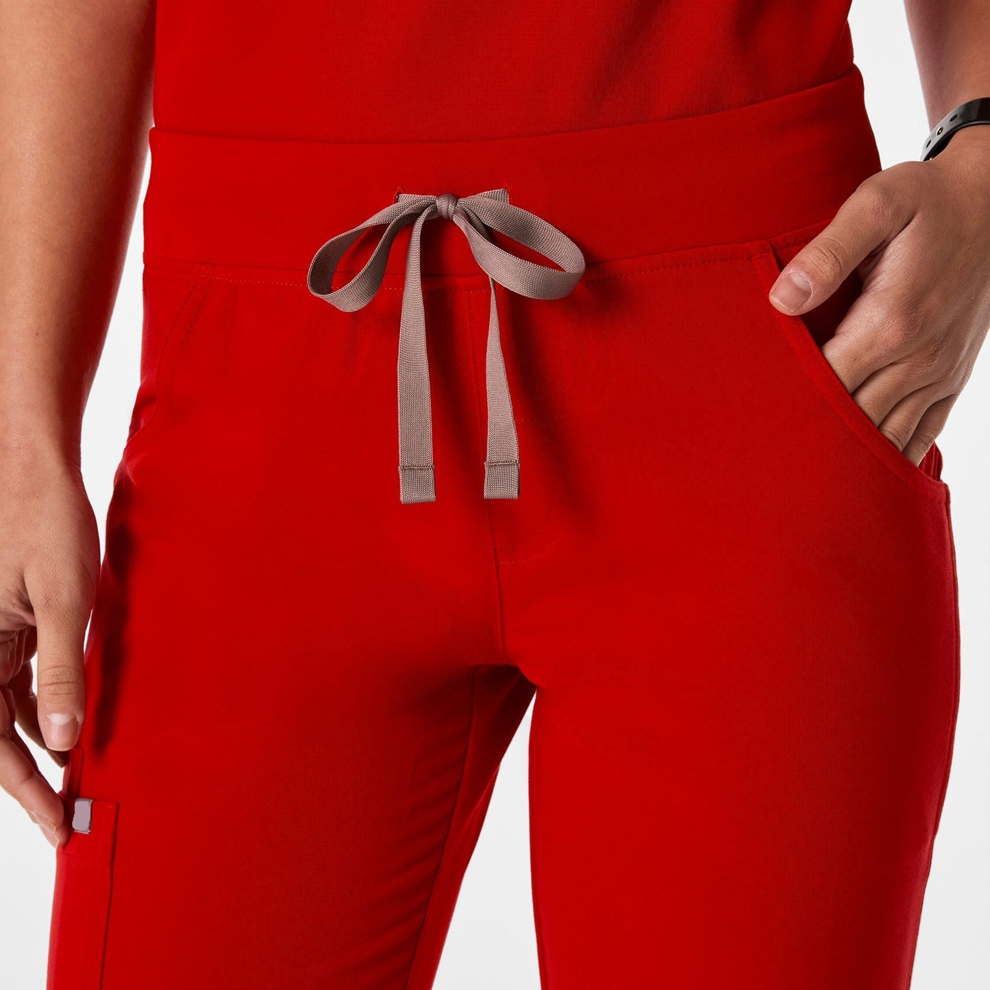 Women's Cargo Scrub Pants-Winning Red