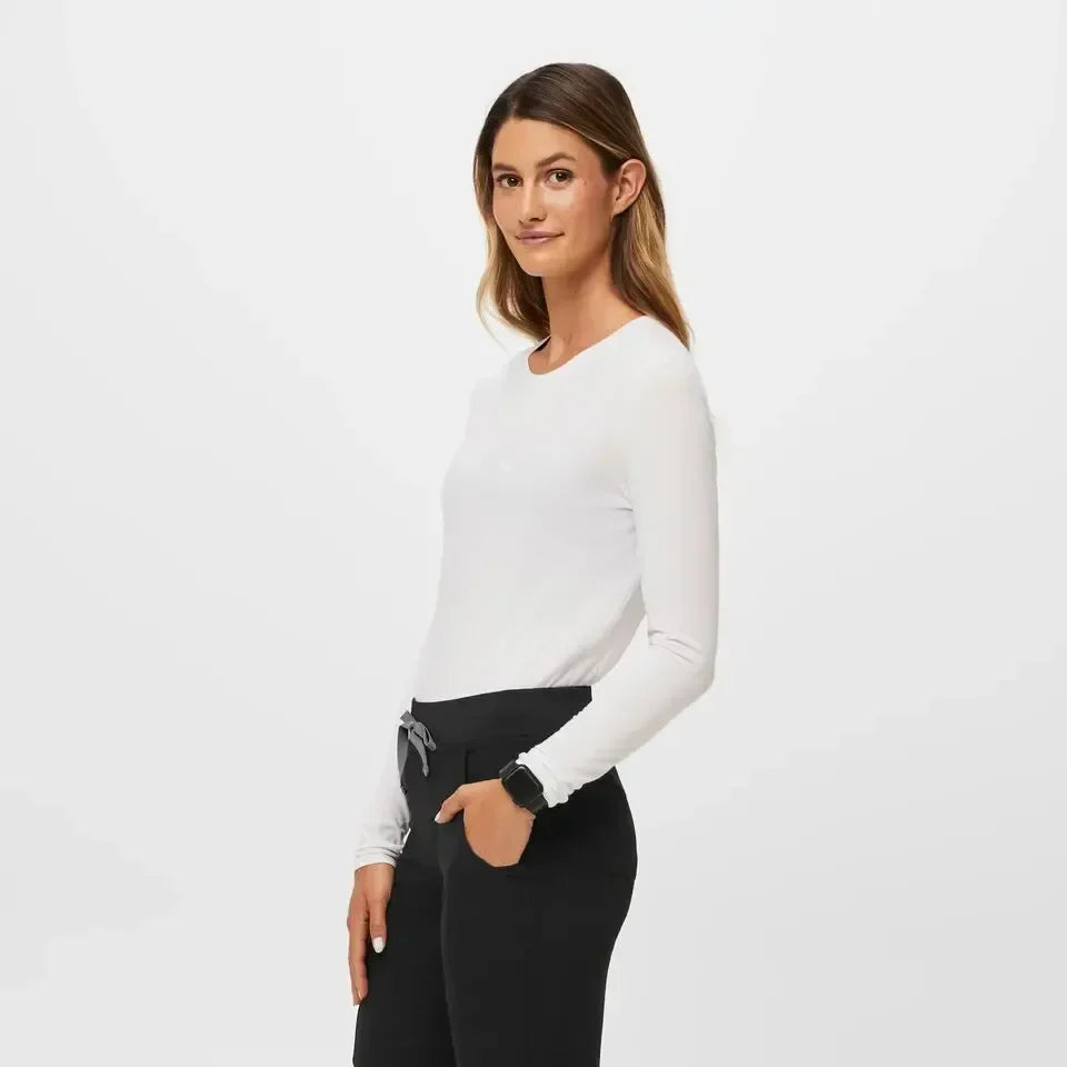 Women's Supersoft Longsleeve Underscrub - White
