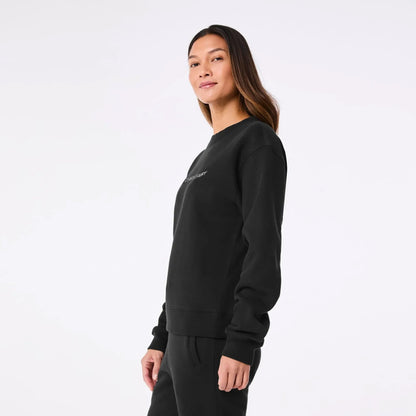 Women's Off-Shift Logo Crewneck Sweatshirt - Black