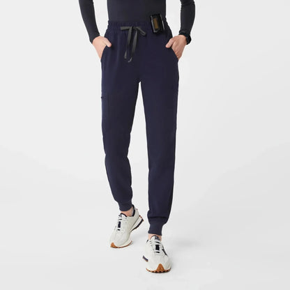 Women's High Waisted Uman Relaxed Jogger Scrub Pants - Navy