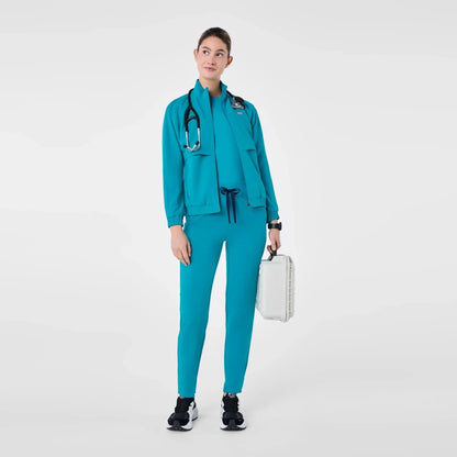 Women's High Waisted  Skinny Tapered Scrub Pants - Teal
