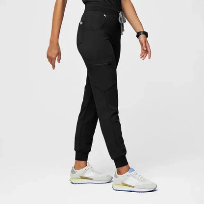 Women's High Waisted Jogger Scrub Pants - Black