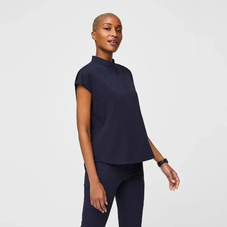 Women's  Oversized Scrub Top - Navy