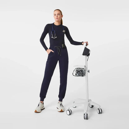 Women's High Waisted Uman Relaxed Jogger Scrub Pants - Navy