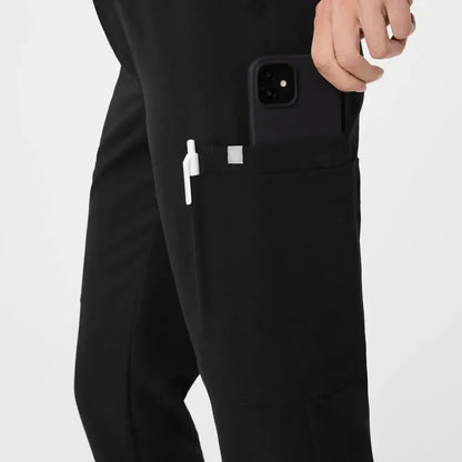 Women's High Waisted Relaxed Jogger Scrub Pants - Black