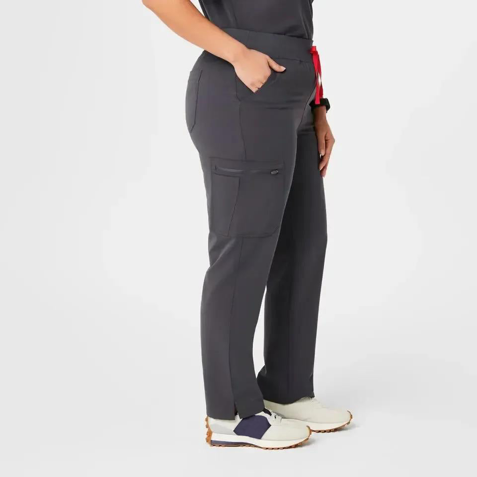 Women's High Waisted Skinny Scrub Pants - Charcoal
